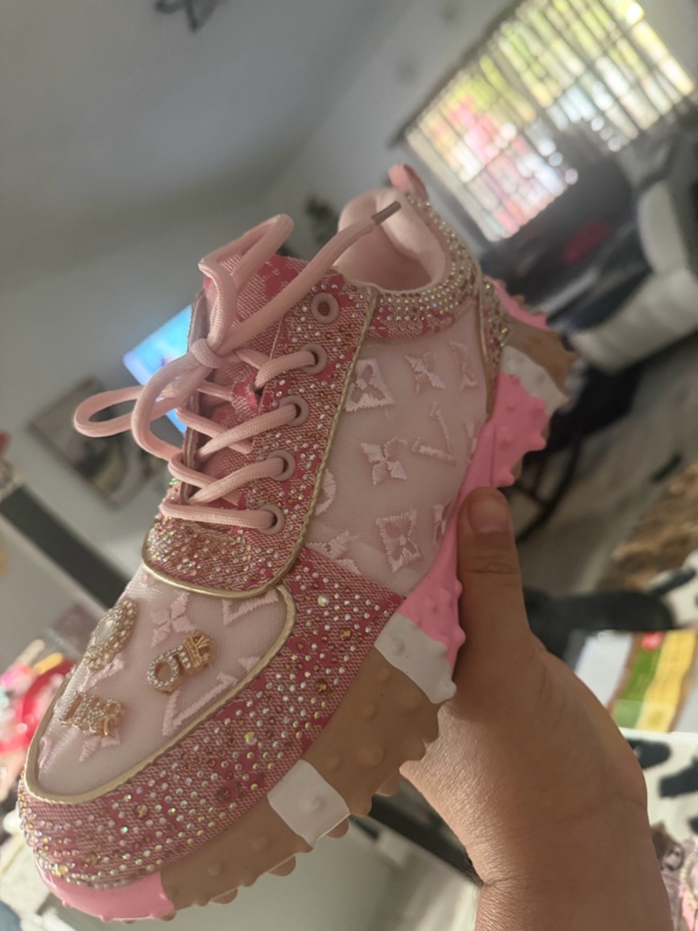 Pink shoes